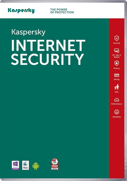 Cheap Antivirus Kaspersky Internet Security Software - 1 Year  (PC/Mac/Android) - InterSecure 