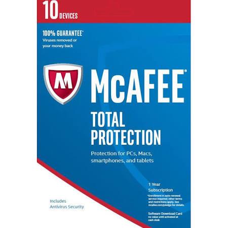 Cheap Antivirus McAfee Total Protection - Latest Edition - 12 Month - InterSecure 